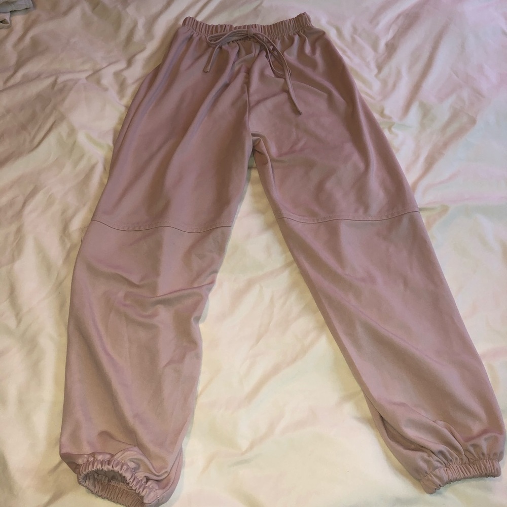 light pink sweatpants
